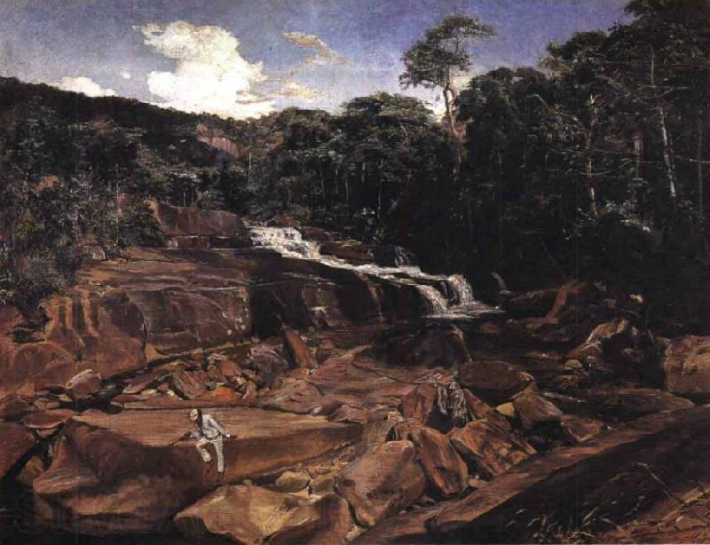 Johann Georg Grimm Waterfall in Teresopolis Spain oil painting art